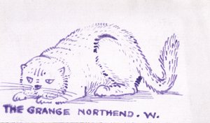 Rovkatt (blekk og stempel på papir) av Edward Burne Jones